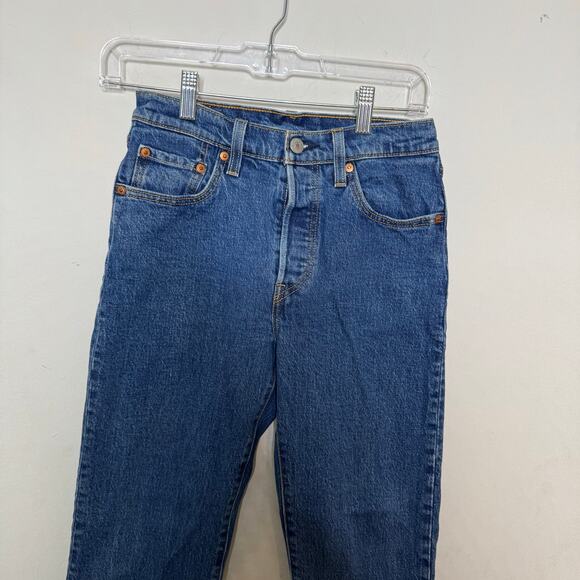 Levi’s Premium 501 Women’s Jeans‎ Size 25 Button Fly Straight Leg High Rise Blue - Picture 3 of 12